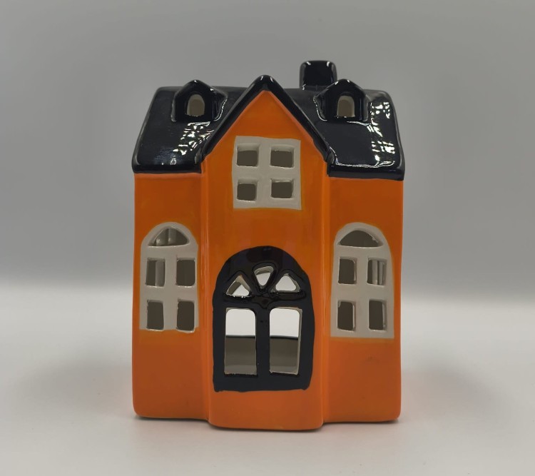 Ceramiczny Domek z Czarnym Dachem